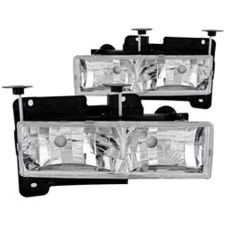 Kento Gear 88-98 GM CK 1500 2500 & 3500 & 92-99 Suburban & Yukon Crystal Chrome with O Bulb KE2142993